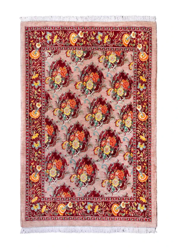 Pink Persian Sarouk area rug